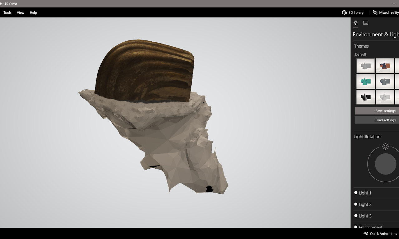 Uncleaned photogrammetry scan